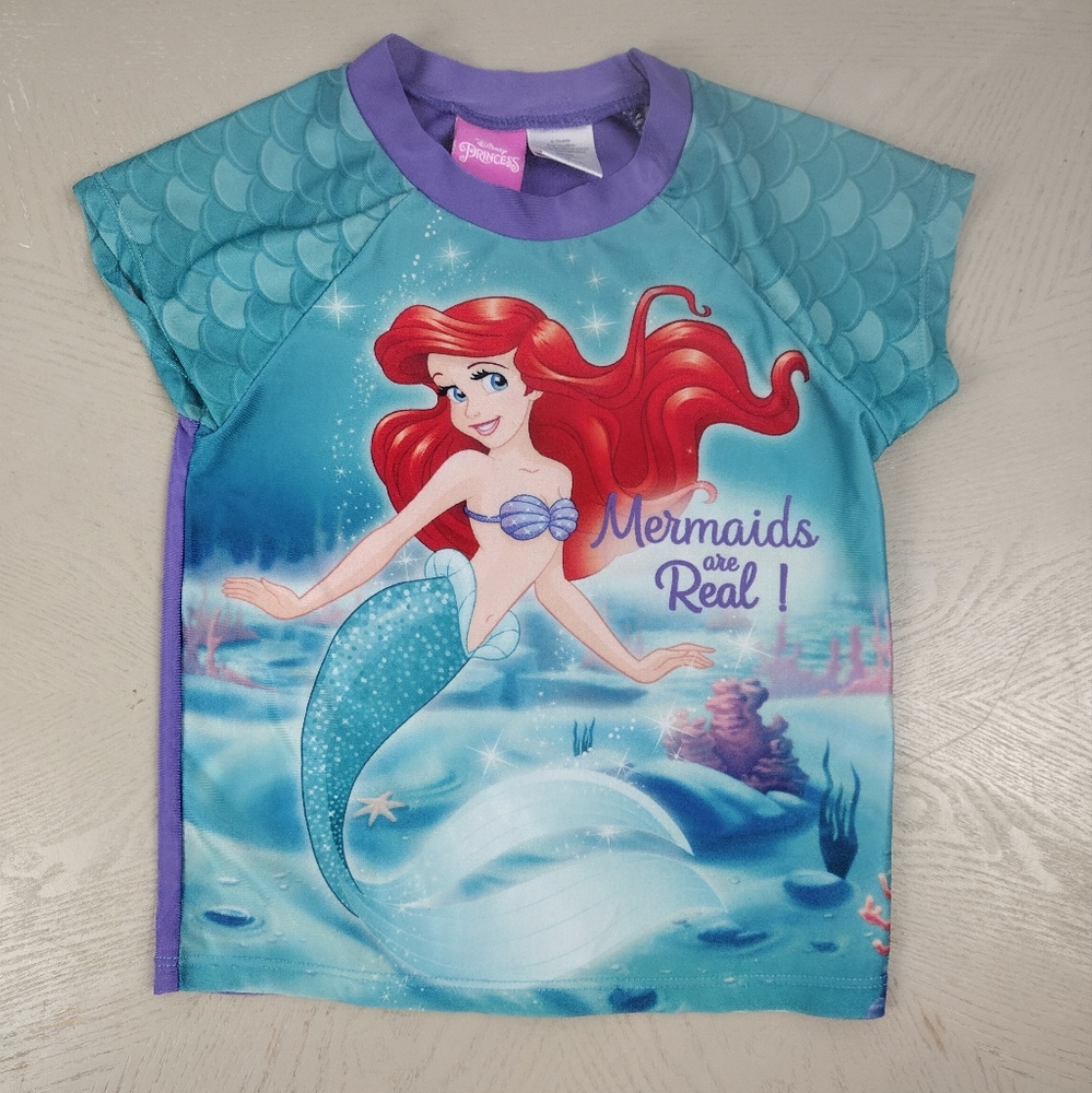 Princess Ariel Kids Rash Guard Swim Shirt